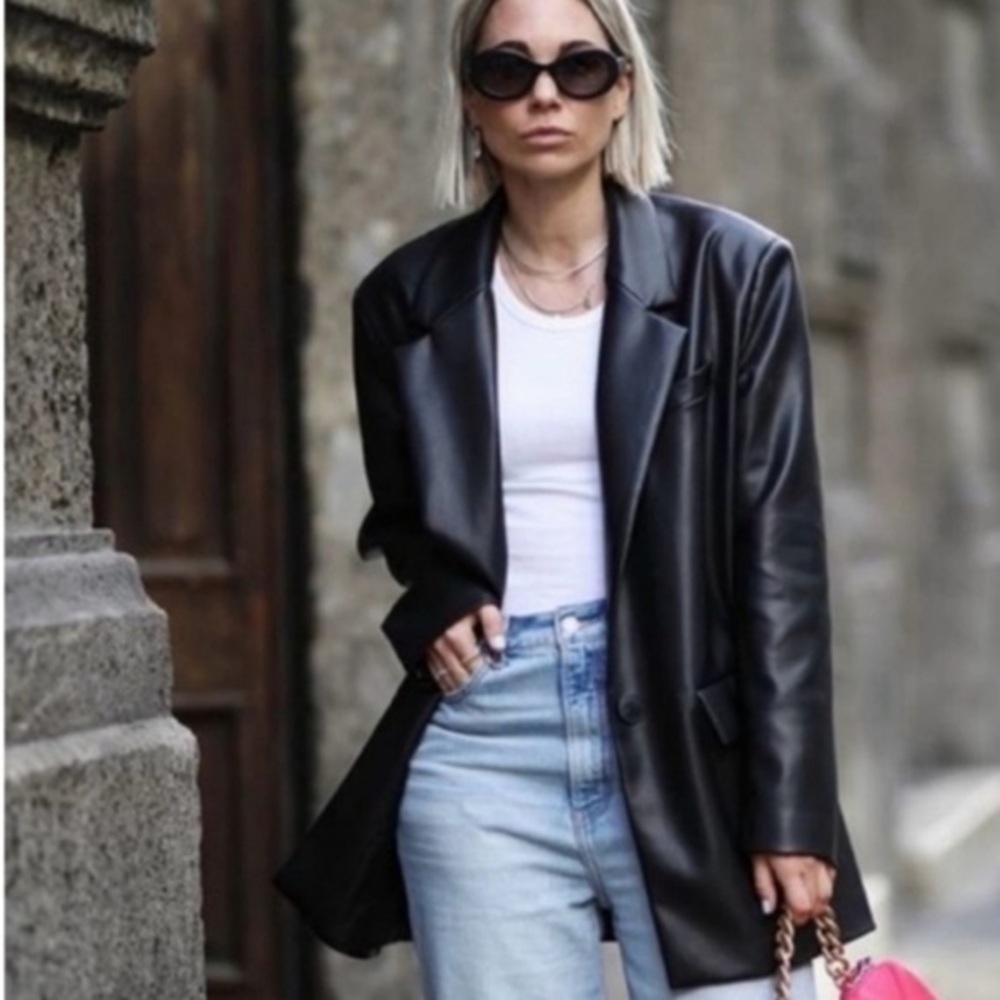 Rebecca Minkoff vegan leather blazer